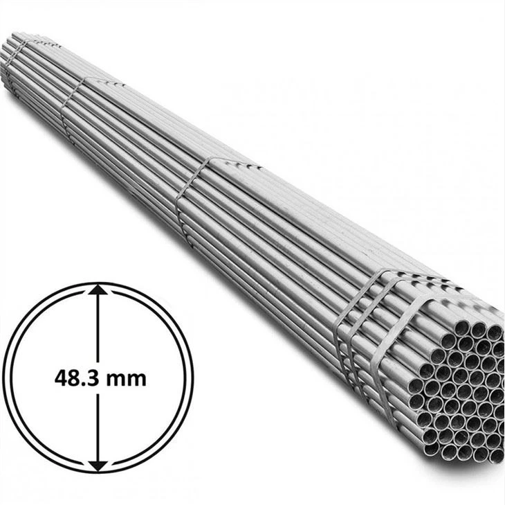EN39 48.3mm Píopaí Cruach Galvanized Scafall